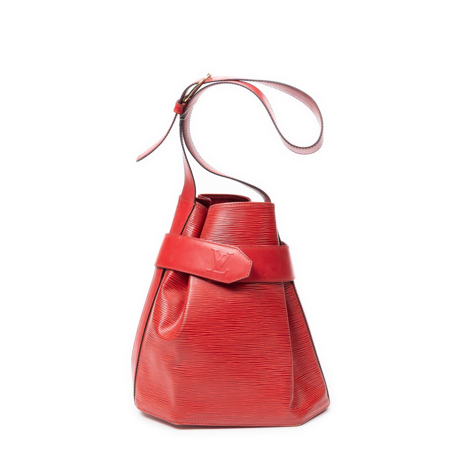 [中古] LOUIS VUITTON ルイヴィトンサックデポール赤エピA