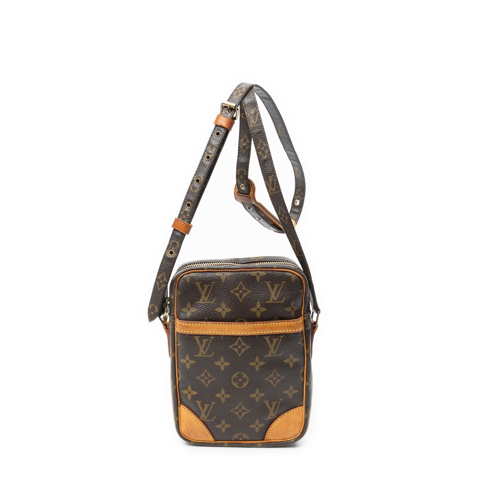 [中古] LOUIS VUITTON ルイヴィトンダヌーブ茶色モノグラムキャンバスAB