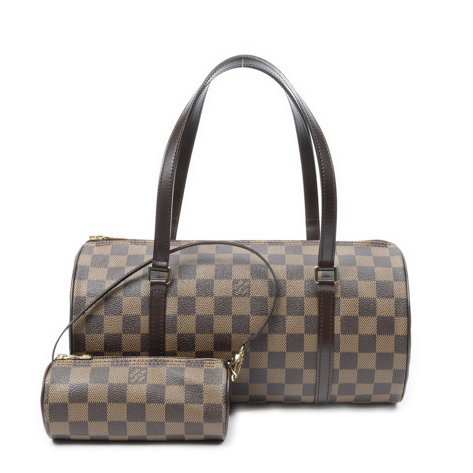 [中古] LOUIS VUITTON ルイヴィトンパピヨン茶色ダミエ エベヌA
