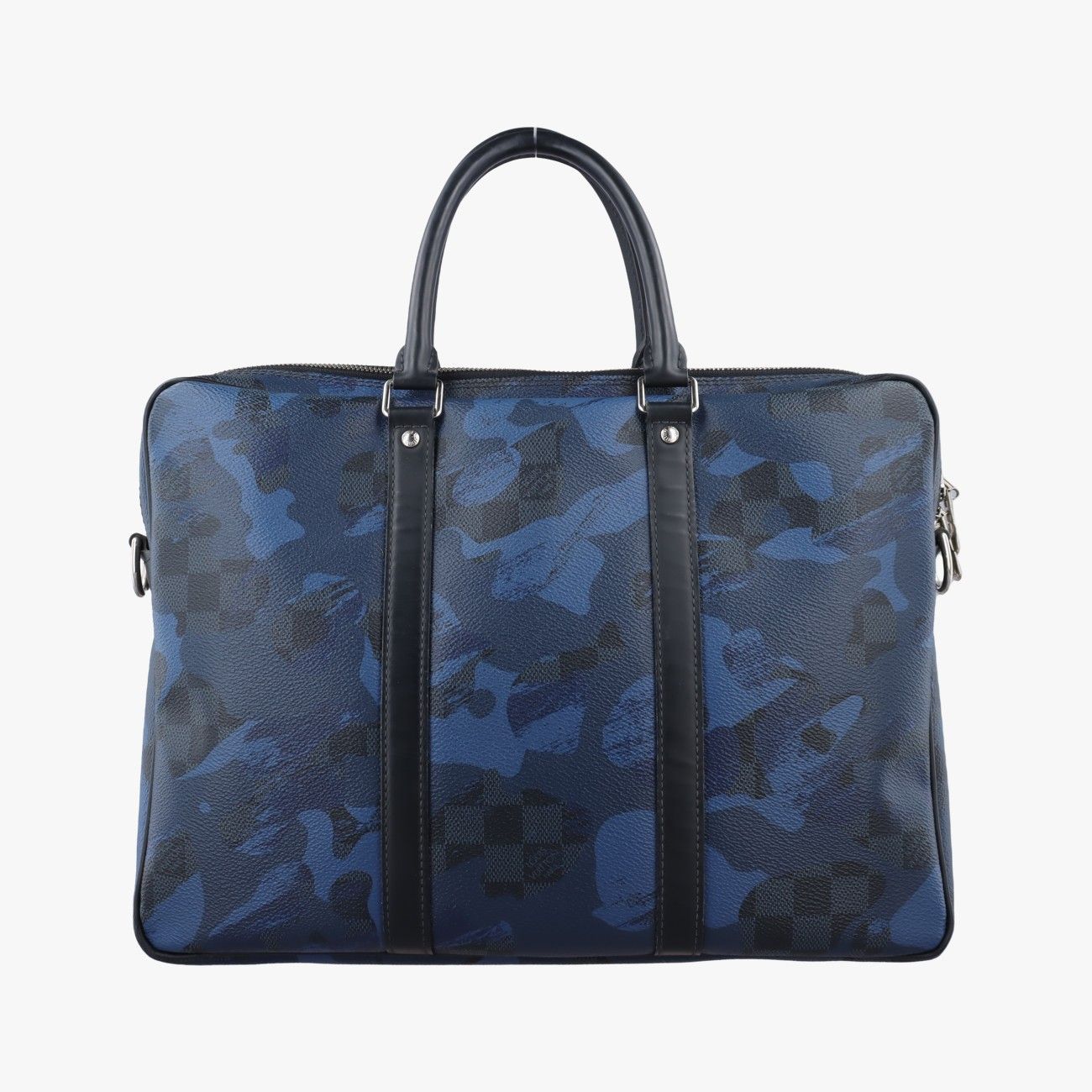 ルイヴィトンLouis VuittonポルトドキュマンヴォワヤージュPM ブルー カモフラージュ ダミエ コバルトキャンバス N41507 GI2136