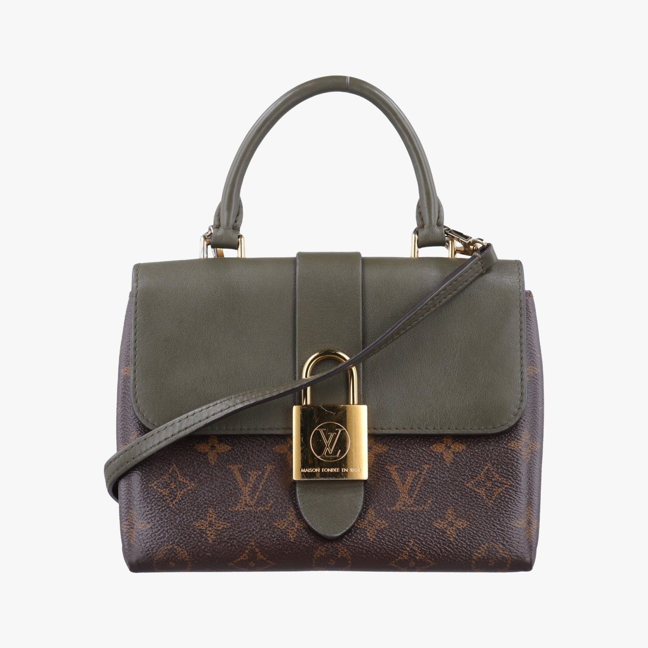 ルイヴィトンLouis VuittonロッキーBB モノグラム/ブラウン×ローリエ モノグラムキャンバス×カーフレザー M44797 FL2189