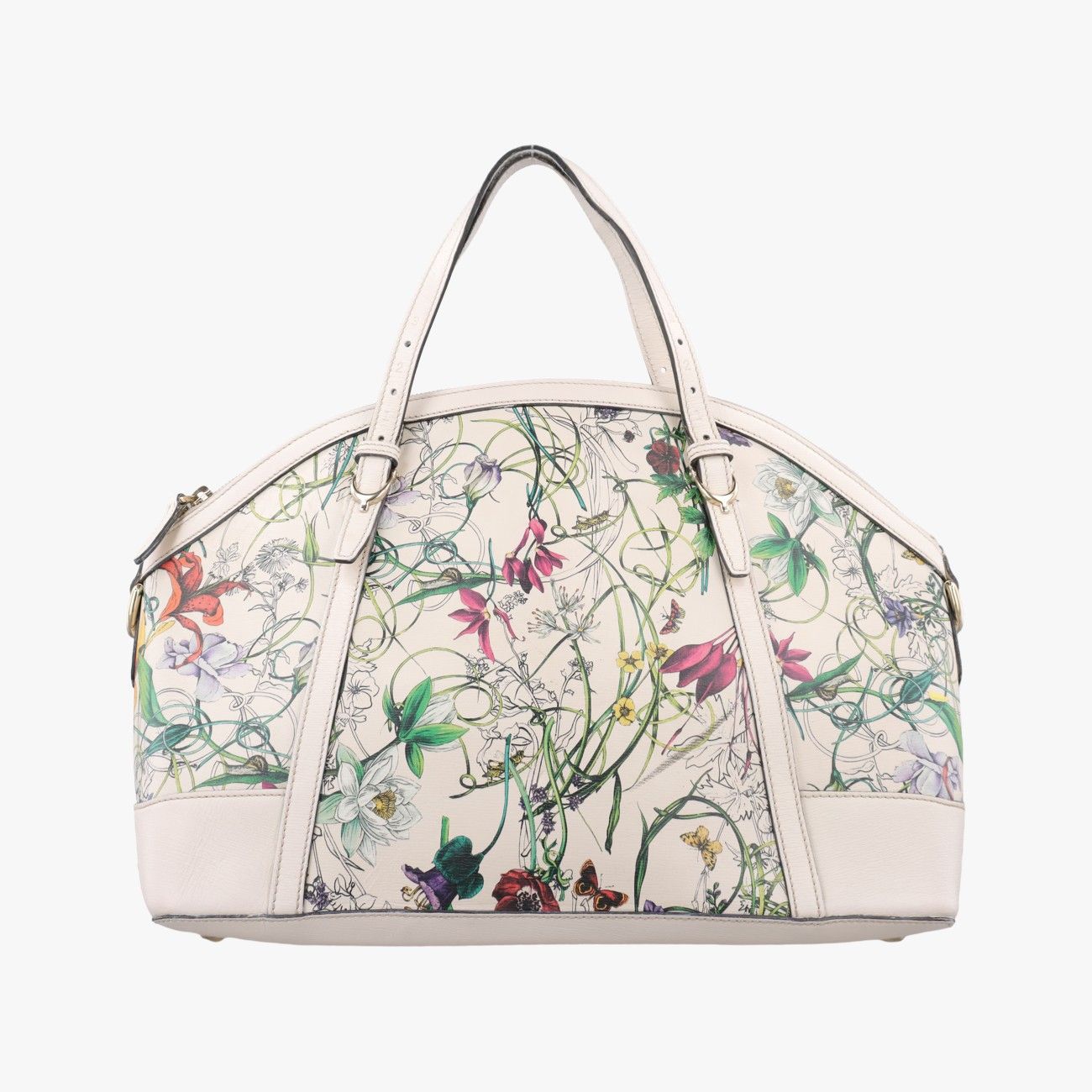 グッチGucciニースフローラ ホワイト×マルチ レザー 309614 H015697378