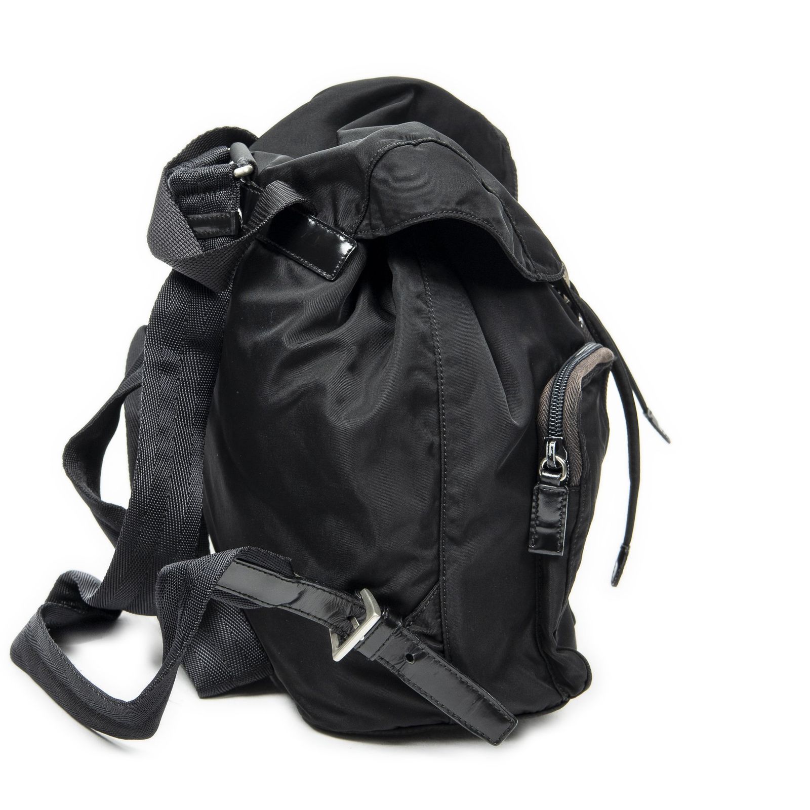 Prada 巾着リュック ブランド PRADA プラダ ブラック 中古・古着通販