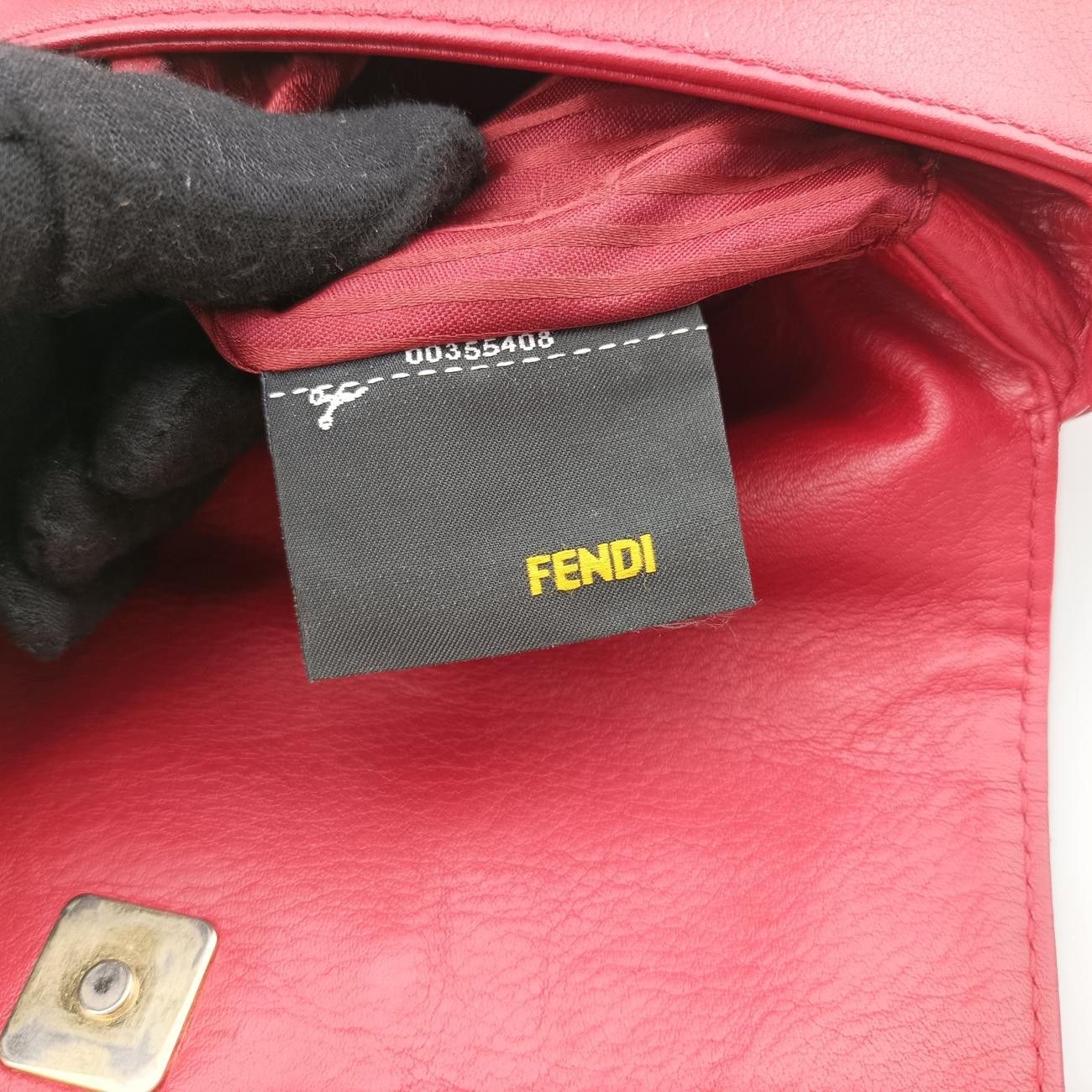 フェンディFendiフェンディスタ ポシェット レッド レザー 8M0276 