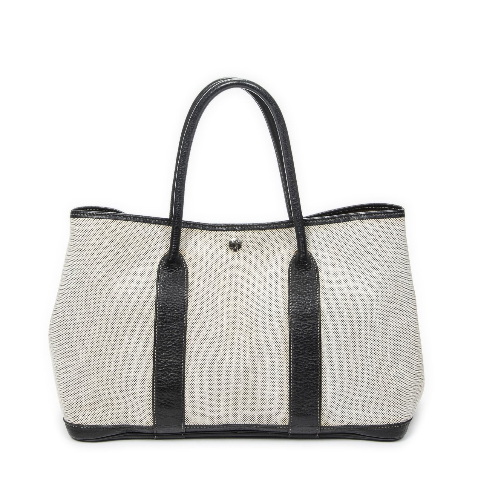 [中古] HERMES エルメスガーデンパーティーベージュ/ブラックトワルアッシュA