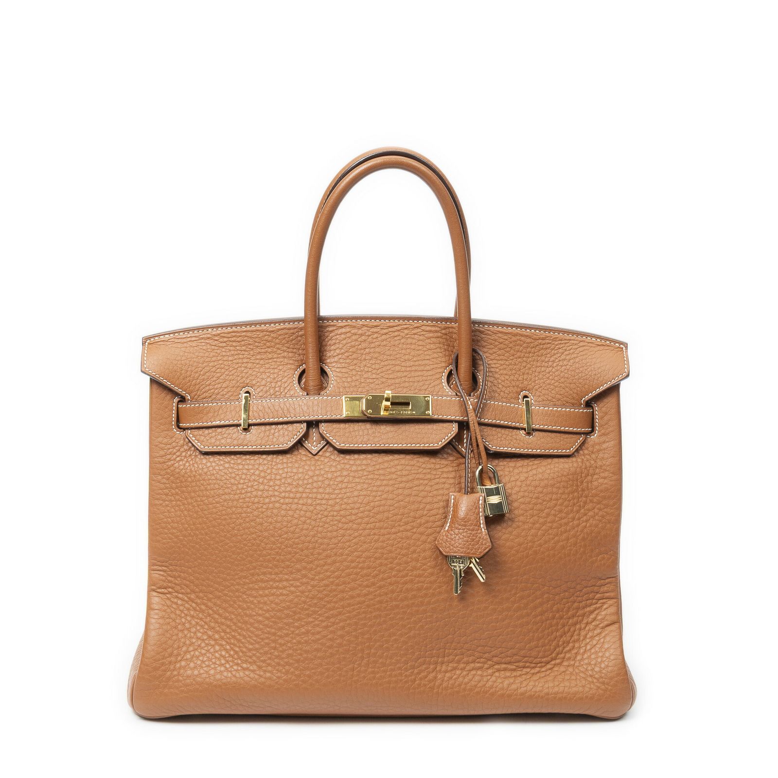 [中古] HERMES エルメスBirkin Retourne金クレマンスレザーA
