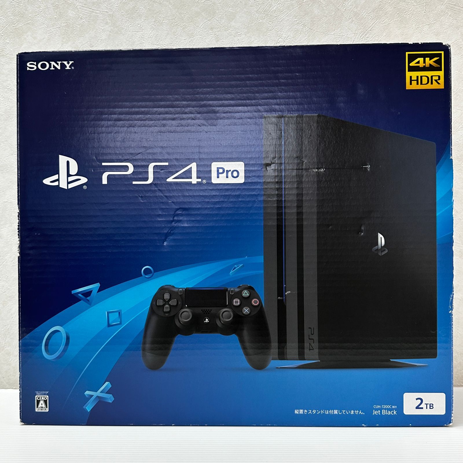 PlayStation 4 Pro ジェット・ブラック 2TB (CUH-7200CB01) 中古品 ※コントローラー欠品※ smghps4097181