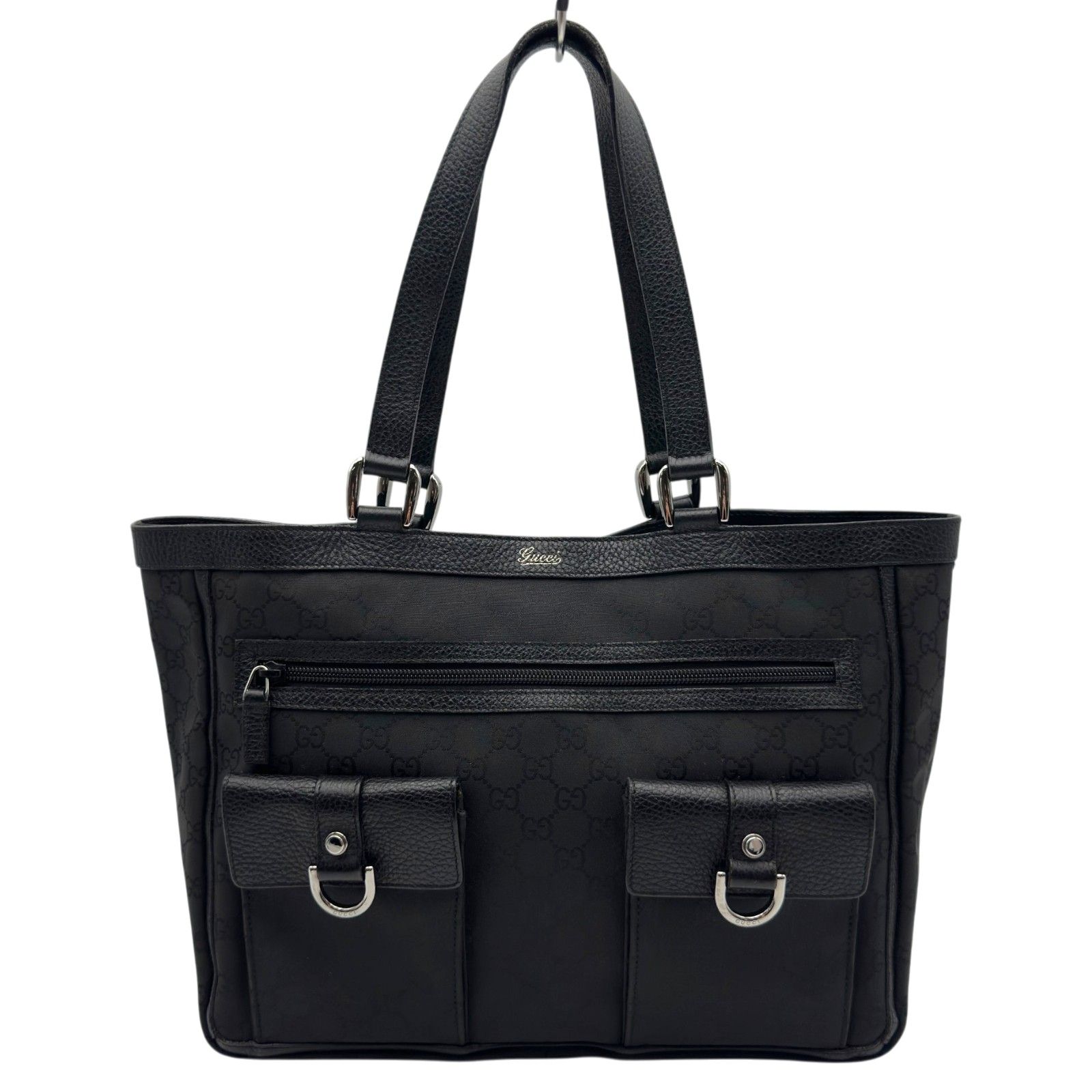 グッチ GUCCI GGナイロン アビートートバッグ 268639 ブラック シルバー金具 ナイロン／レザー ユニセックス トートバッグ