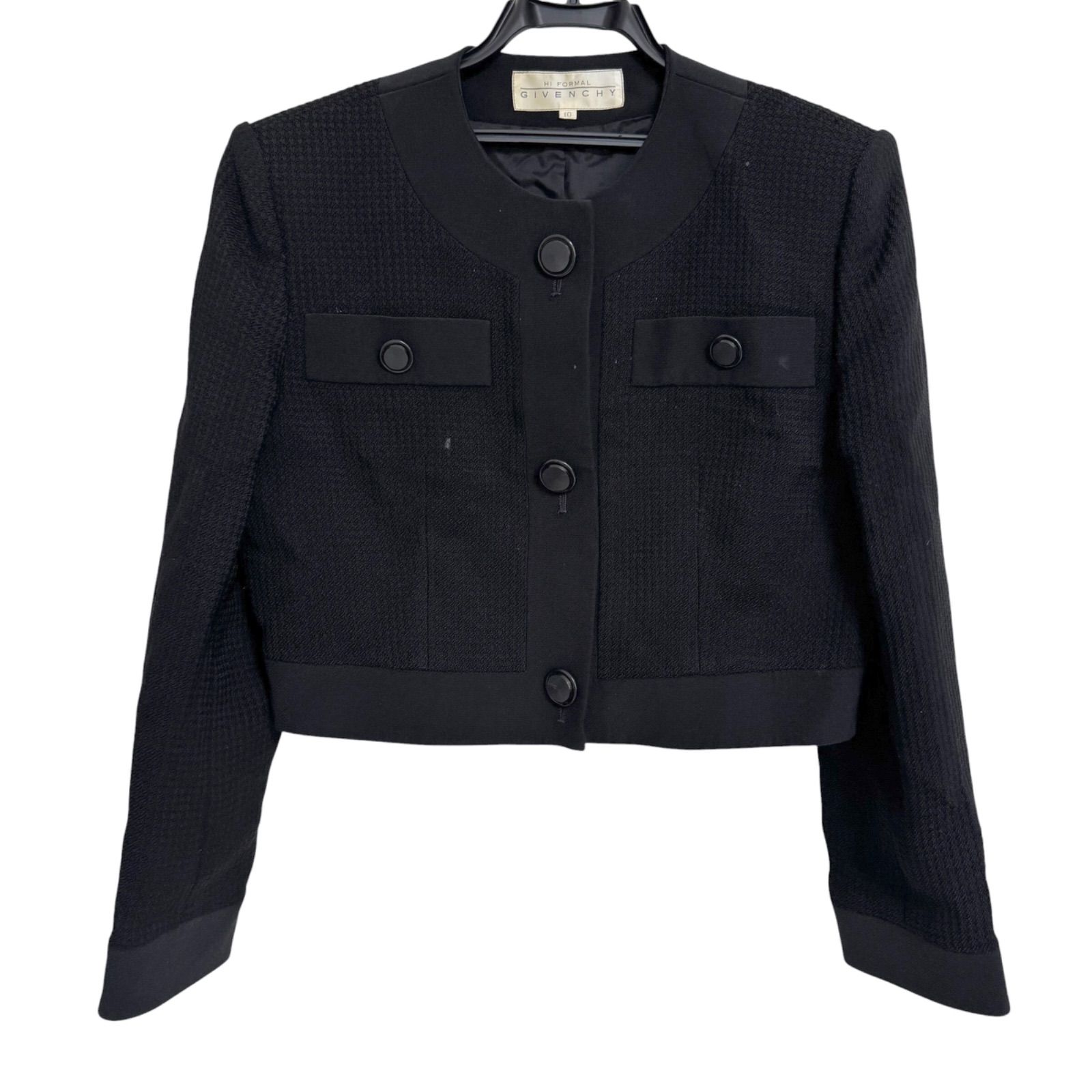 GIVENCHY BLACK 希少　正規品　レディースL ジャケット GIVENCHY ラグジュアリー レディース ジャケット ブラック 10サイズ J6