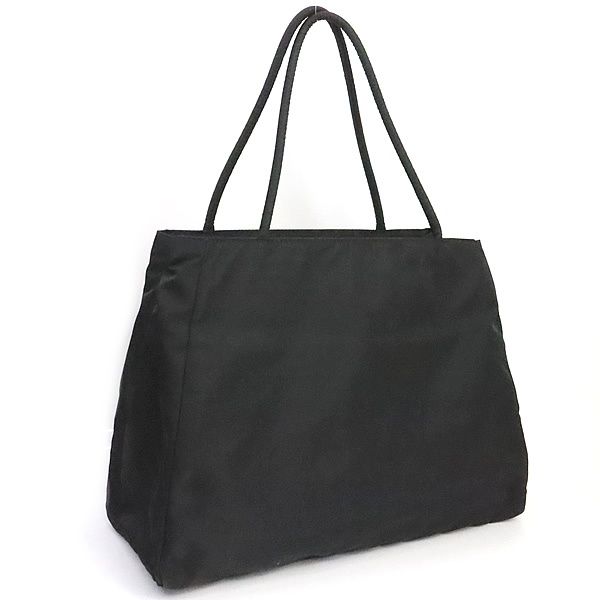 広尾店】プラダ PRADA 三角ロゴ トートバッグ ナイロン 黒 【19378