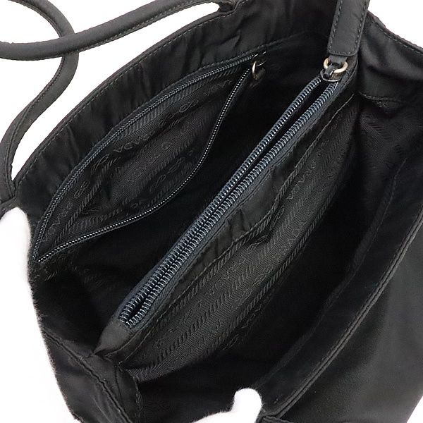 広尾店】プラダ PRADA 三角ロゴ トートバッグ ナイロン 黒 【19378