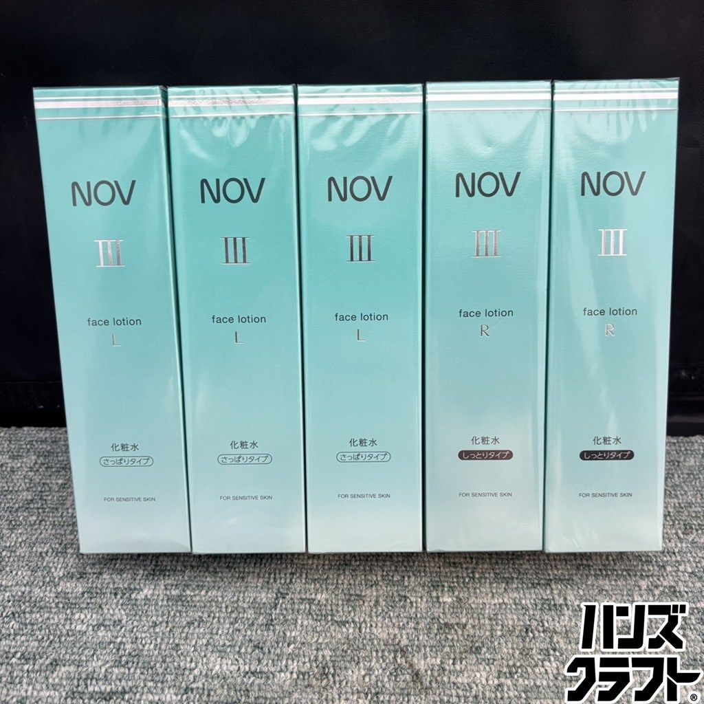 ◎ 【未開封／5本セット】 ノブ III フェイスローションL ×3本 フェイスローションR ×2本 化粧水 さっぱりタイプ しっとりタイプ NOV 3