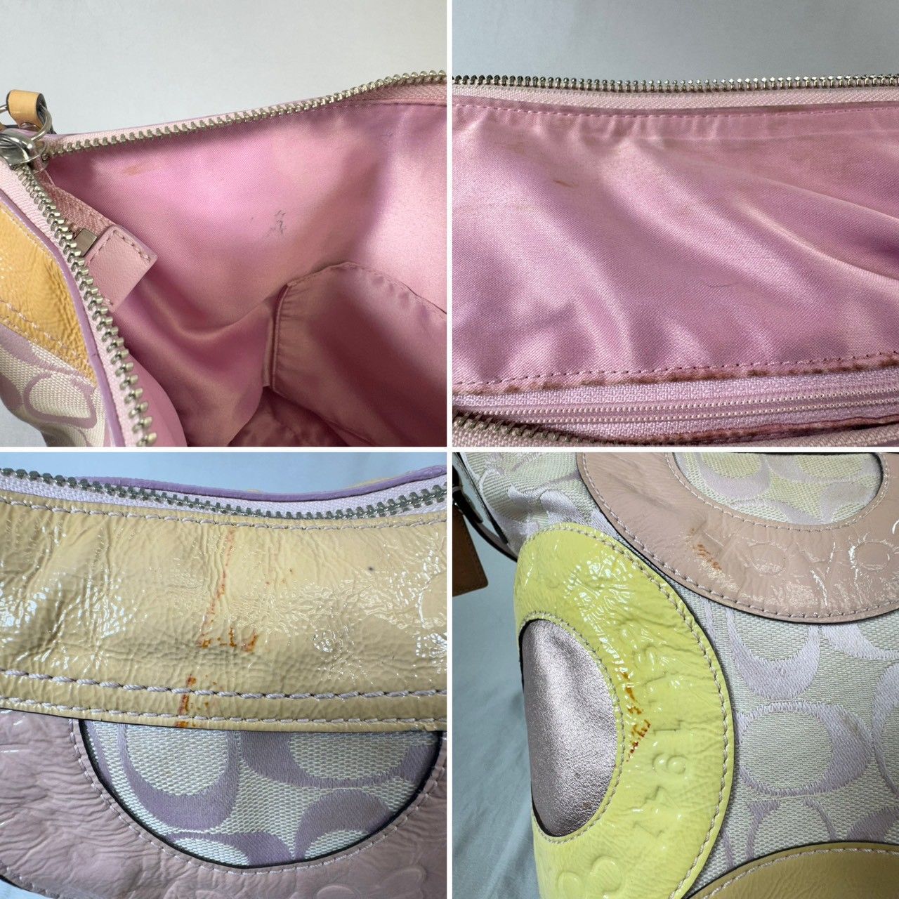 美品】COACH コーチ パッチワーク サークル シグネチャー 2way