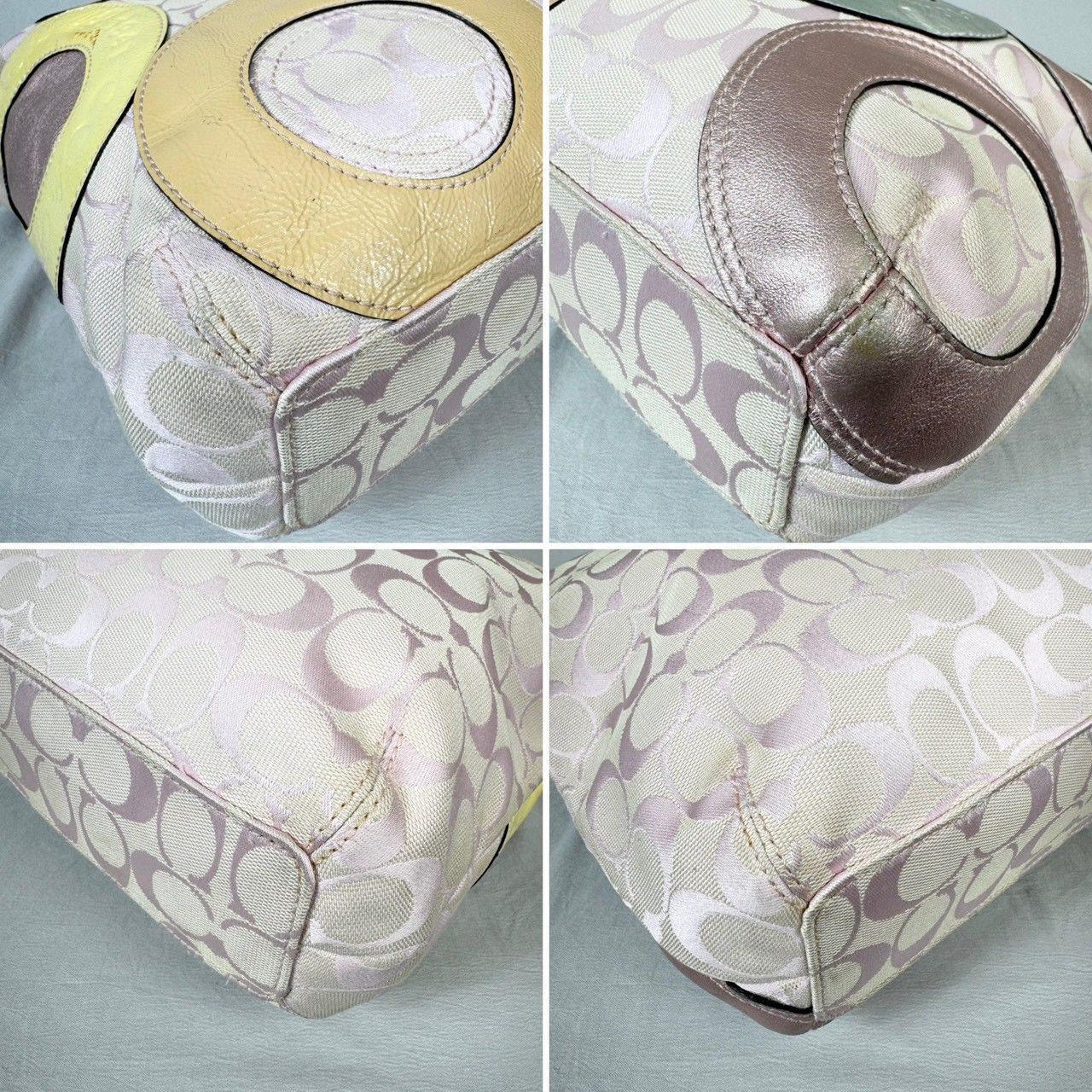 美品】COACH コーチ パッチワーク サークル シグネチャー 2way