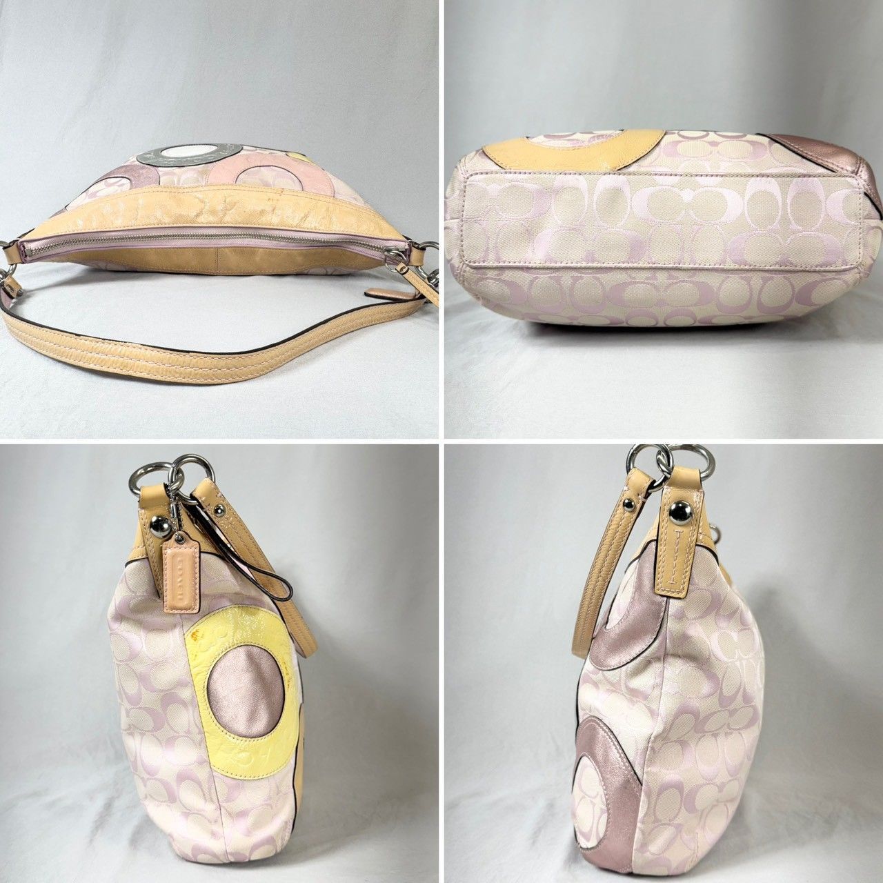 美品】COACH コーチ パッチワーク サークル シグネチャー 2way