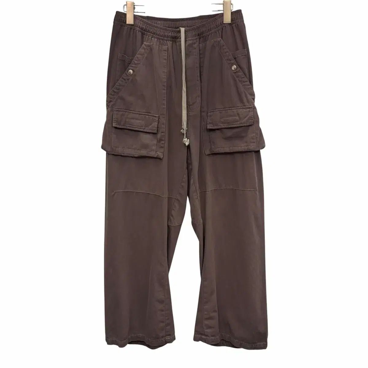 POLYTERU DARK BROWN フロント カーゴ パンツ 2