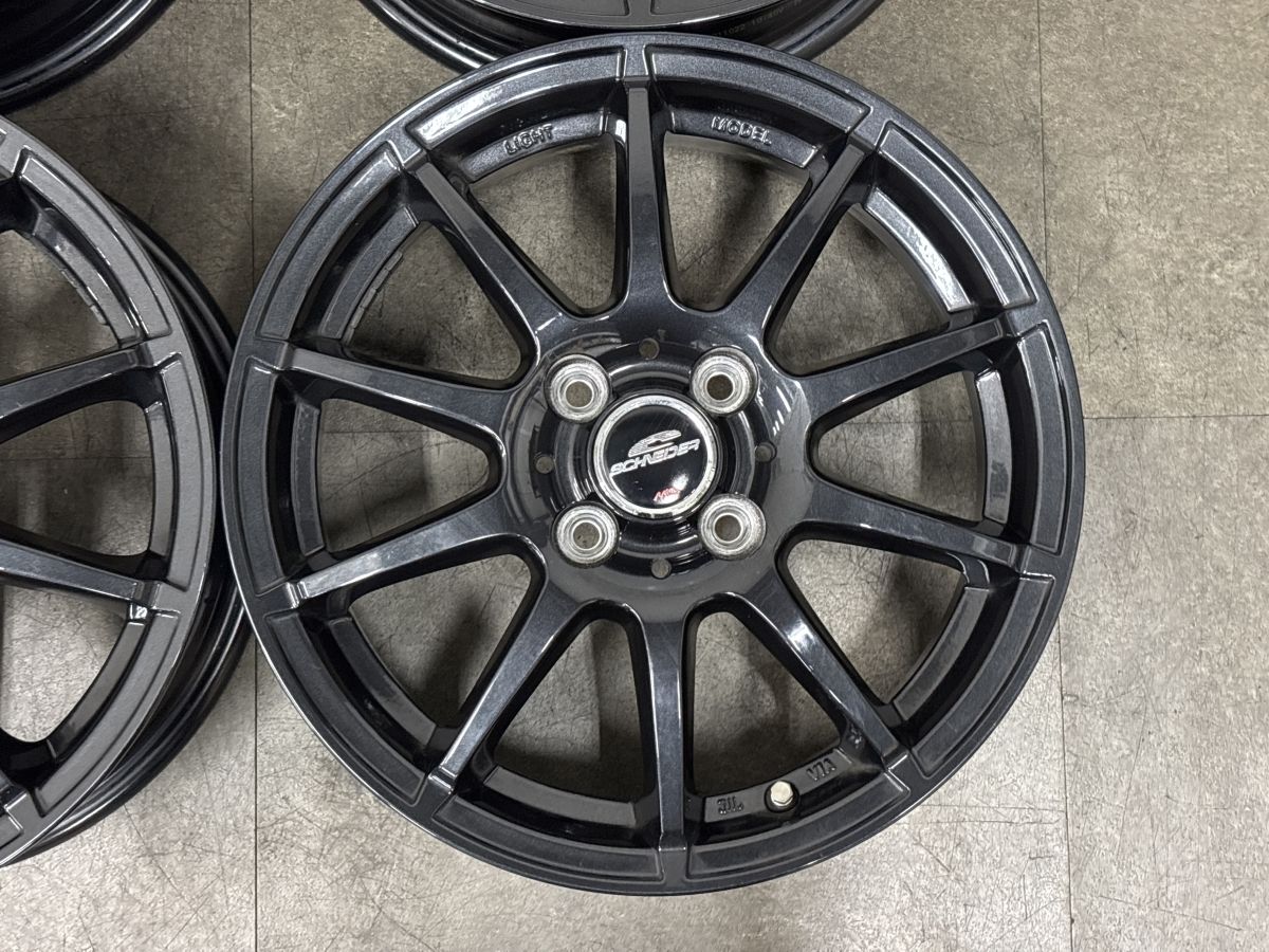 バリ溝】シュナイダー 15in 5.5J +48 PCD100 ブリヂストン ブリザック 