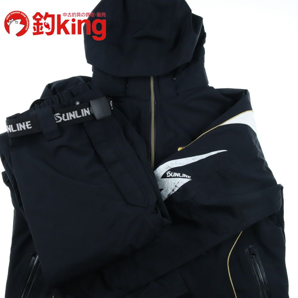 サンライン ディアプレックス オールウェザースーツ STW-1509 LLサイズ /G188M ウェア ジャケット パンツ Tシャツ ベスト ウェーダー ロッド リール ルアー 中古