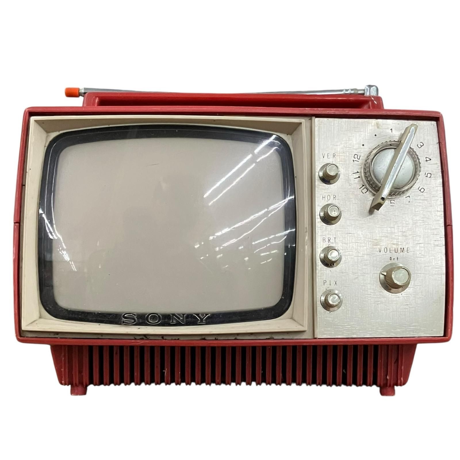 199990 SONY ソニー テレビ 5-206 赤 昭和レトロ1960年代 ビンテージ