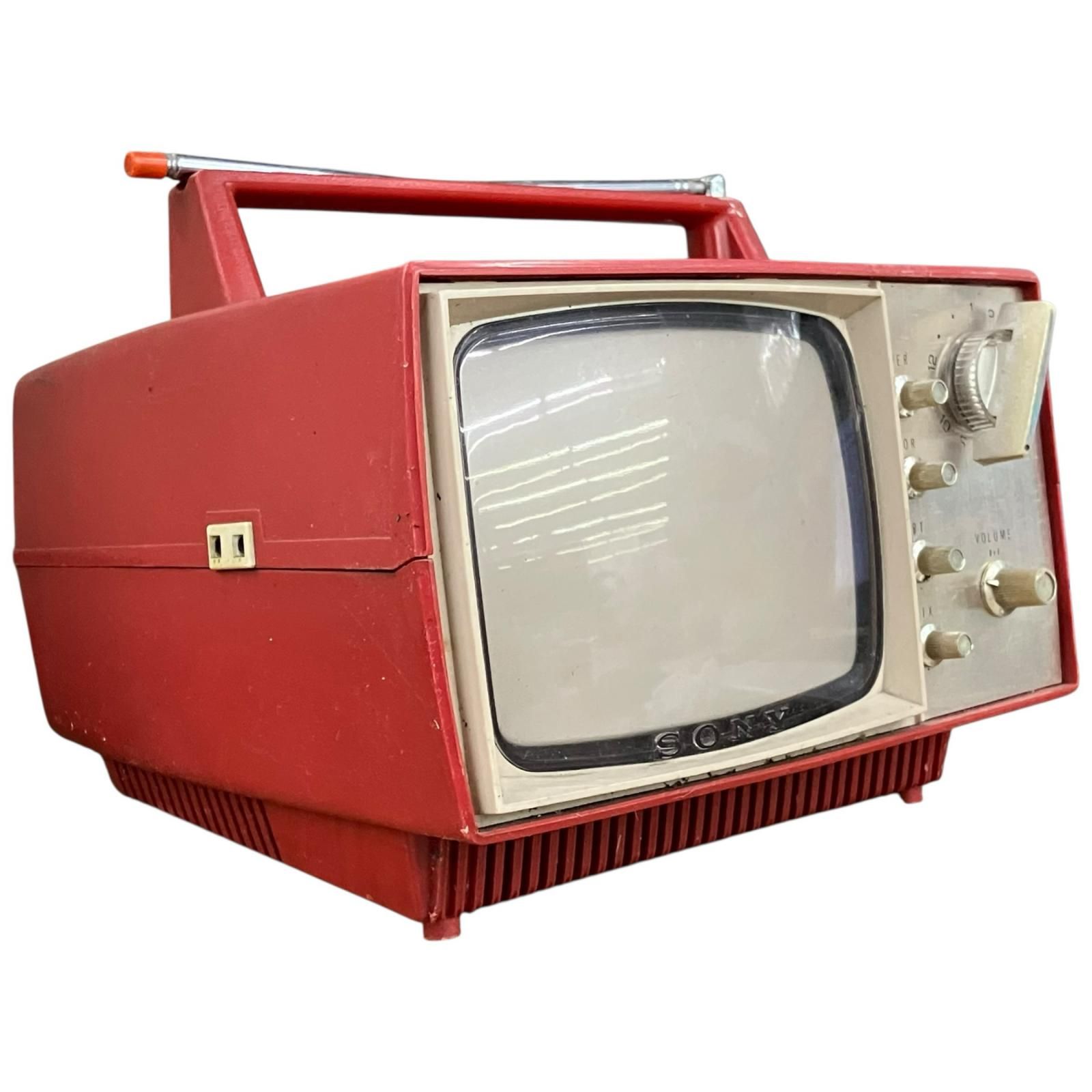 199990 SONY ソニー テレビ 5-206 赤 昭和レトロ1960年代 ビンテージ