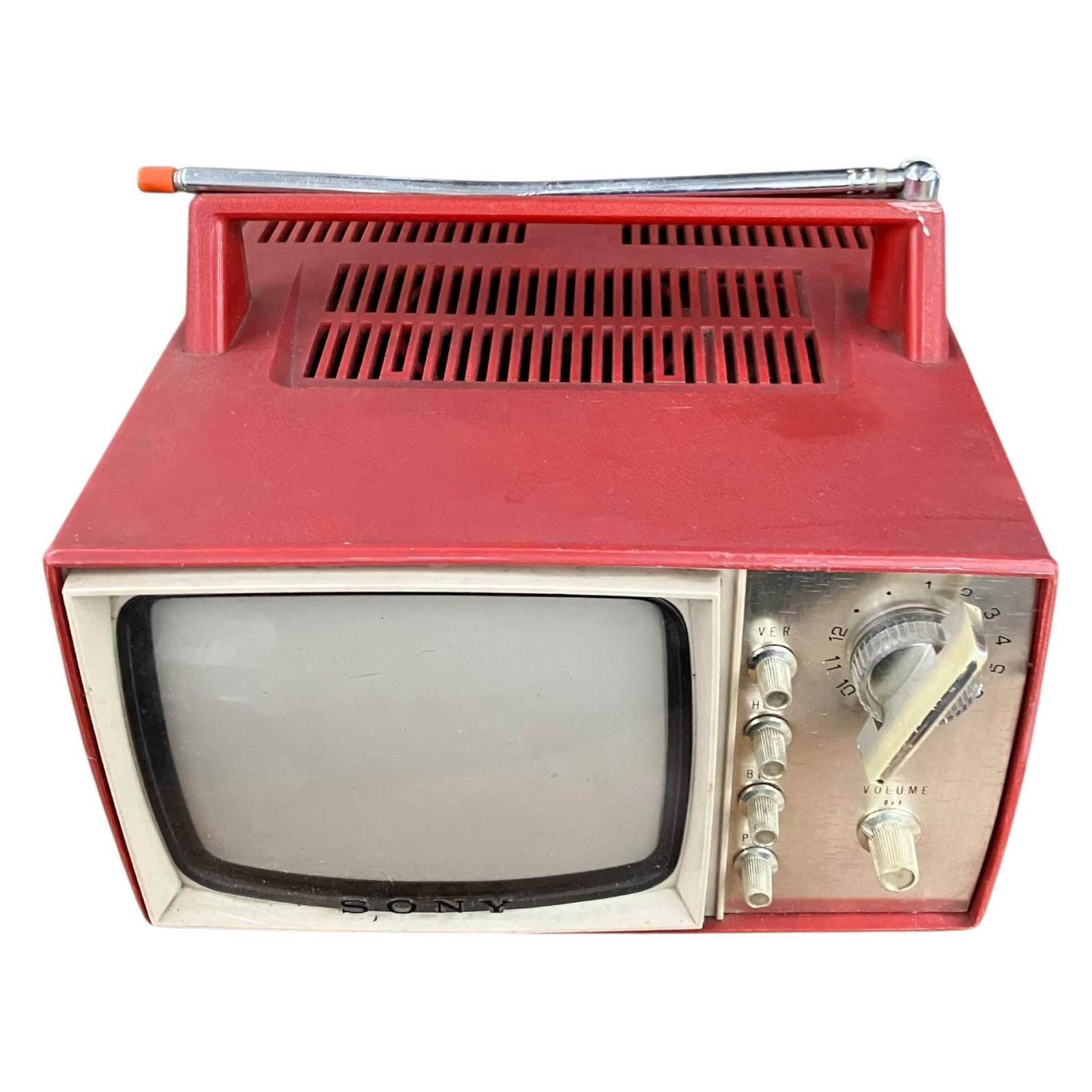 199990 SONY ソニー テレビ 5-206 赤 昭和レトロ1960年代 ビンテージ