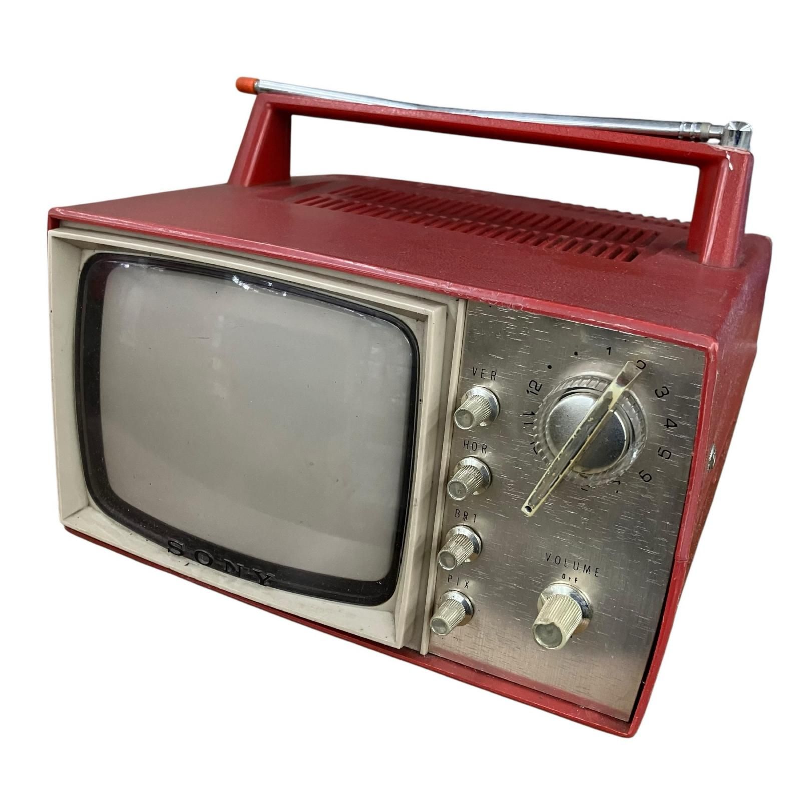 199990 SONY ソニー テレビ 5-206 赤 昭和レトロ1960年代 ビンテージ