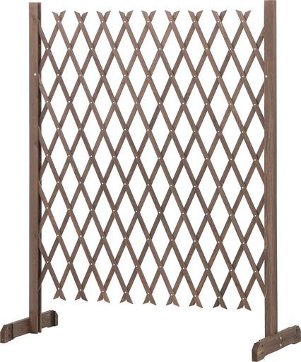 タカショースタンド付伸縮ラティス120x150ブラウン木製WSR足位置調節フェンストレリスおしゃれWSR-1215B