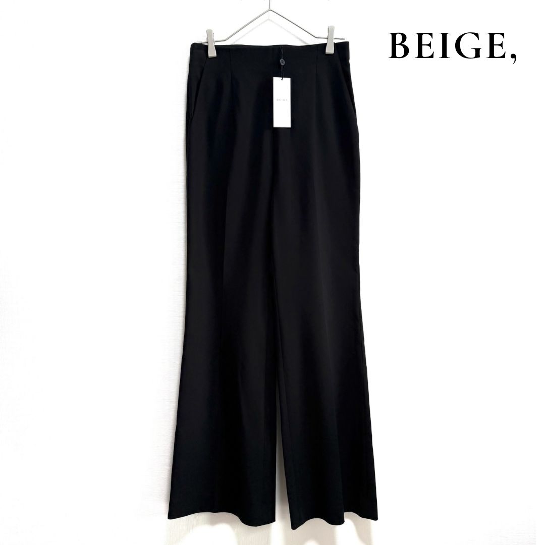 ◆タグ付き◆ BEIGE, ベイジ DELANO デラノ ハイストレッチフレアパンツ ワイドパンツ 4 ストレッチ 洗える Precious掲載 日本製 A044