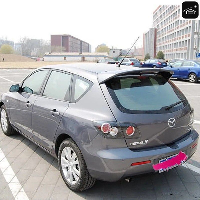 マツダ3 ハッチバック 2008-12 車用装飾 未塗装リアスポイラー ABS素材 ルーフテールウィングカスタムパーツ