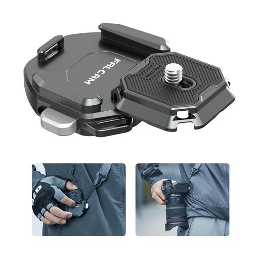 UlanziFALCAMF38クイックリリースセットV2ショルダーストラップ用アルカスイス対応互換38mm標準1/4ネジ4方向クイックリリースプレート