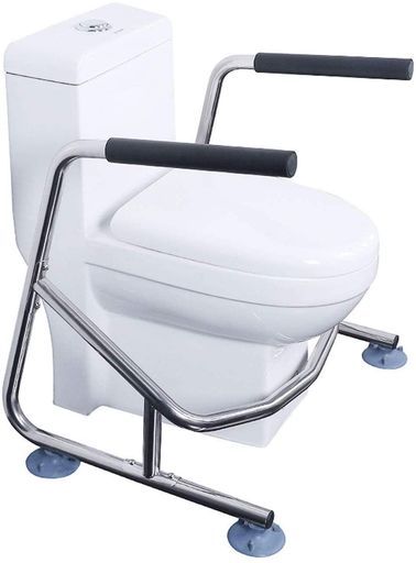 【2025年トイレ用手すり立ち上がり補助介護用品折りたたみ不要固定式幅広32mm太径パイプトラス構造耐荷重150kgぐらつき防止転倒防止滑り止めグリッ