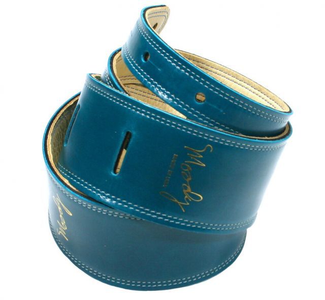 [Moody Leather] Leather Backed Guitar Strap (Long / 2.5