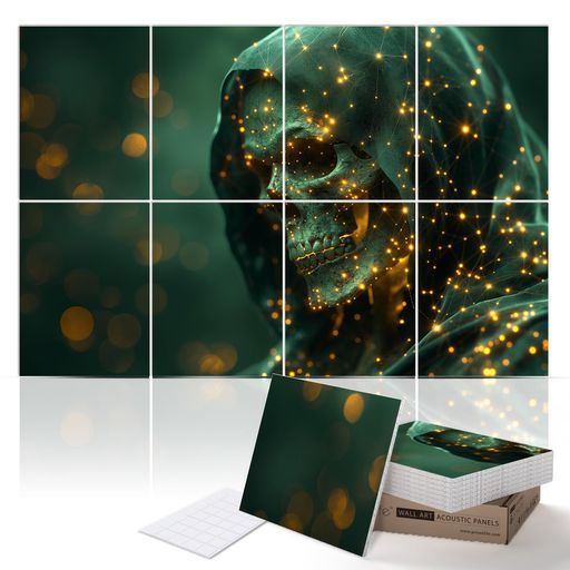 PINWELIFE?ウォールアートアコースティックパネル、ゲームルーム用防音吸収パネル、装飾的な吸収減衰、ノイズとエコーキャンセラーでスタイリッシュな