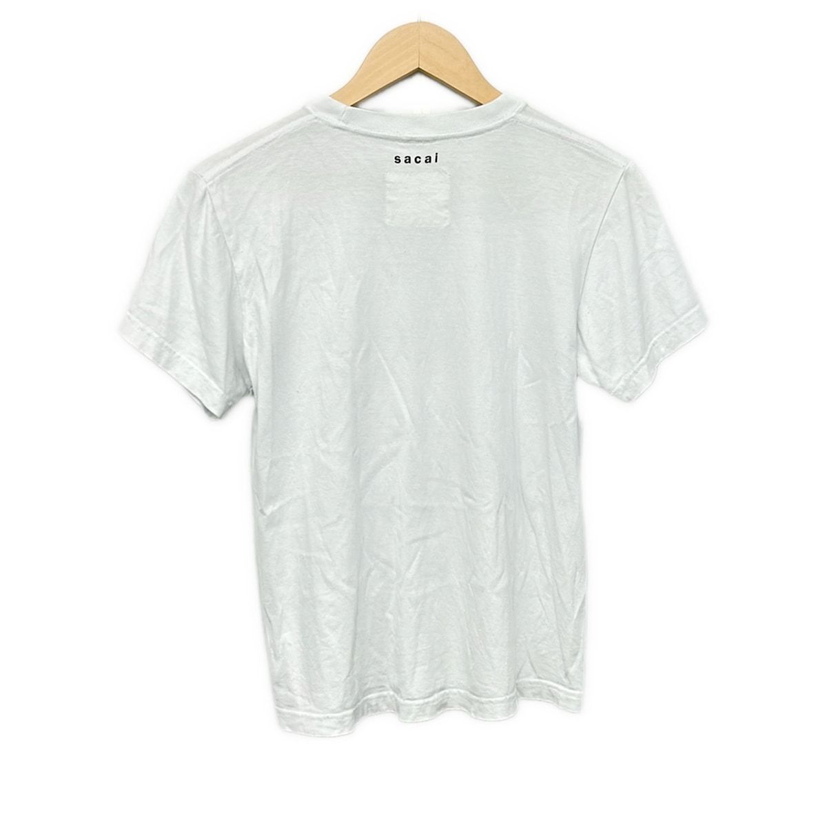 Sacai(サカイ) 半袖Tシャツ サイズ0 XS レディース - 21-0325S 白×黒