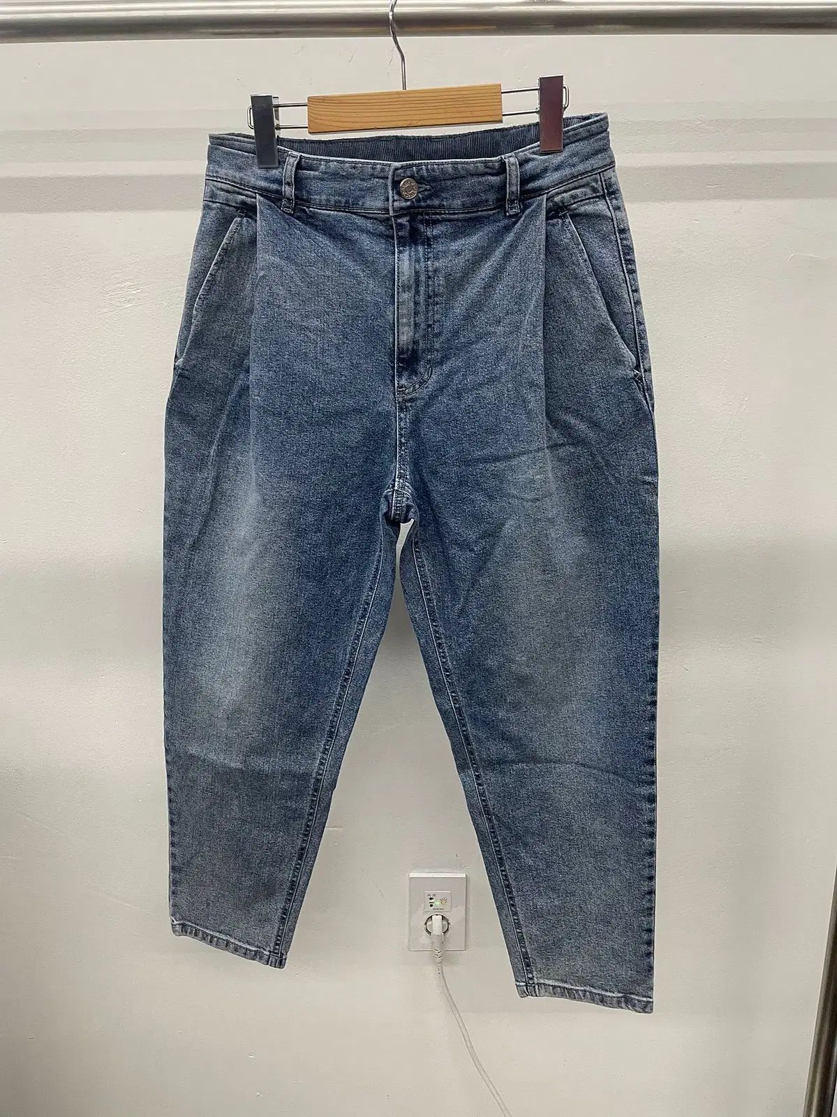 30インチ) The HANDSOME SYSTEM homme クロップド ストレッチ デニム