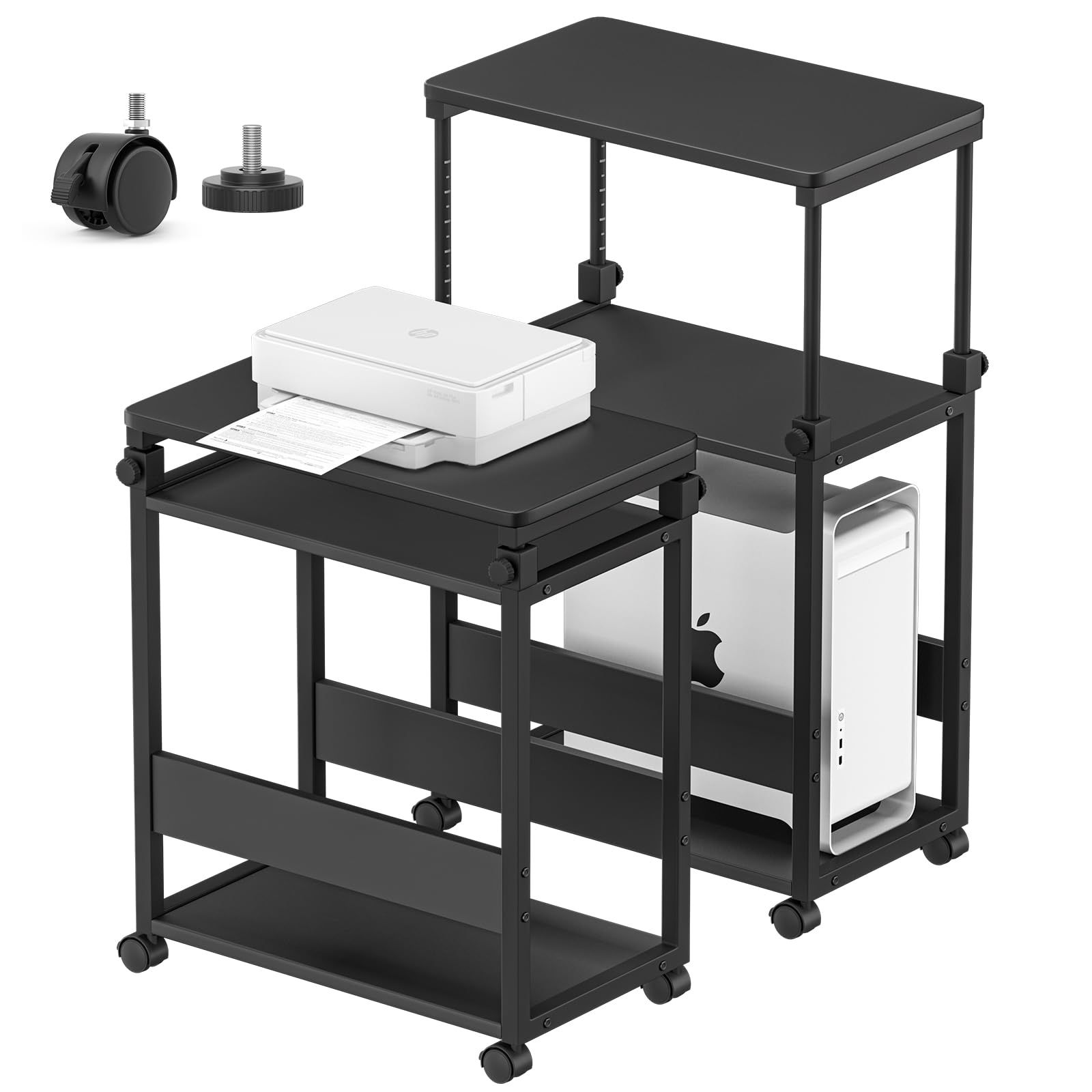 DAIWIN パソコンワゴン pcラック 昇降式 幅35×奥行60×高さ67～95cm
