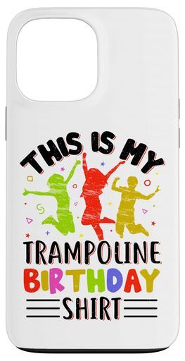 トランポリン愛好家誕生日パーティージャンプお祝いキッズスマホケースiPhone13ProMax用