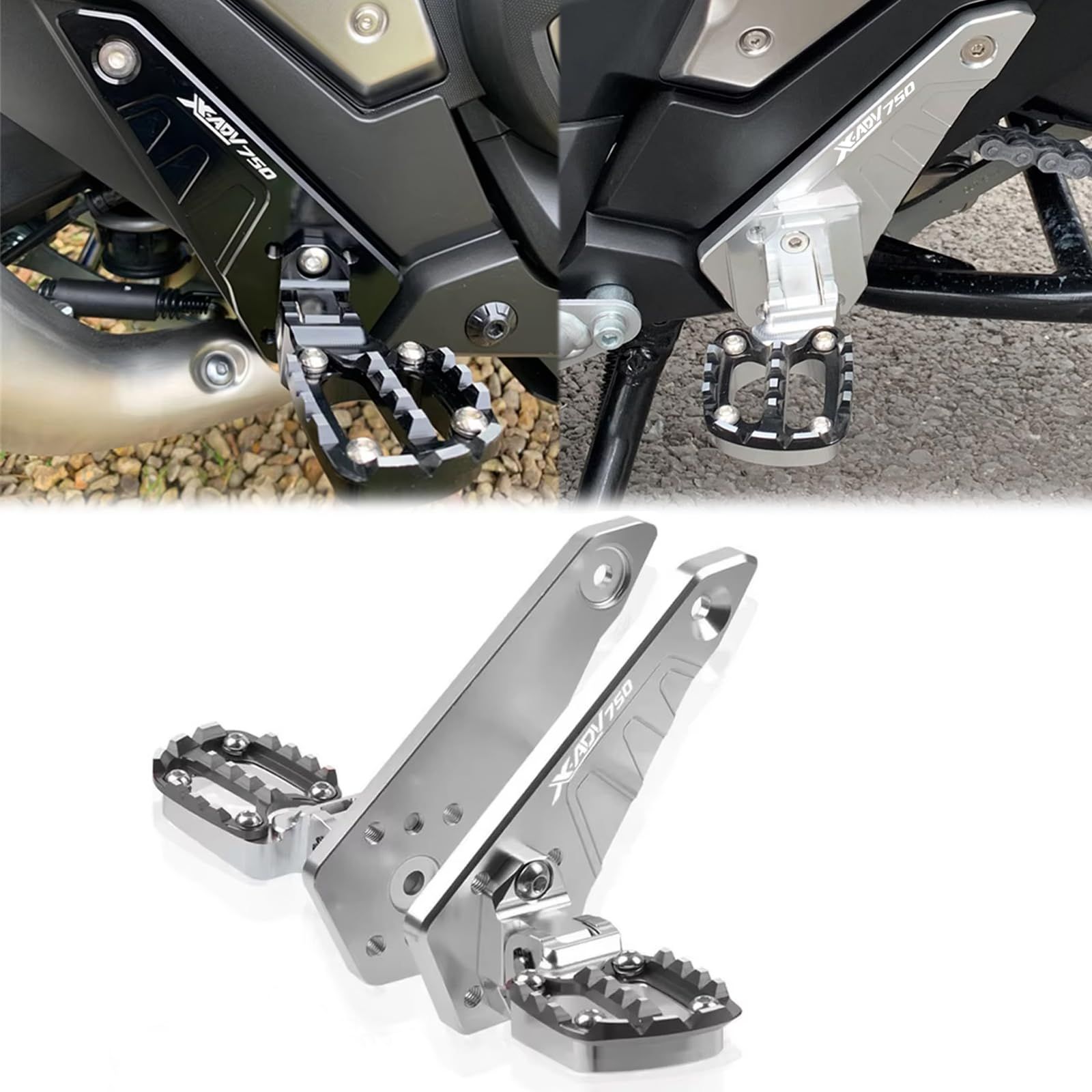 FOR X-ADV750 XADV750 xadv750 2026 2025 2024 2023-2021アクセサリー オートバイ CNC アルミフロントフットレスト 折りたたみ式 リアフットレスト パッセンジャーフットレスト フットレスト be70ca2e