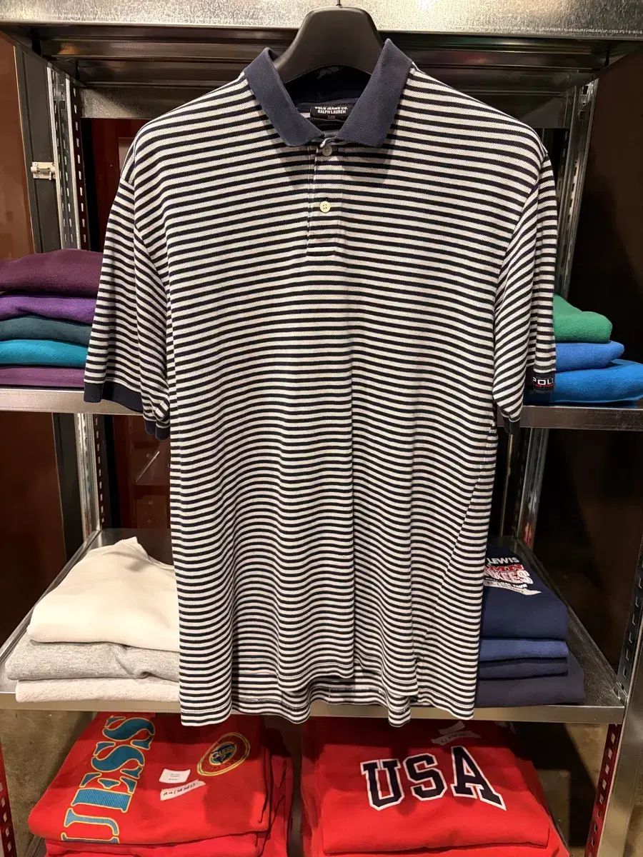 ヴィンテージ 00s Polo Jeans(ポロジーンズ) ストライプ pk シャツ