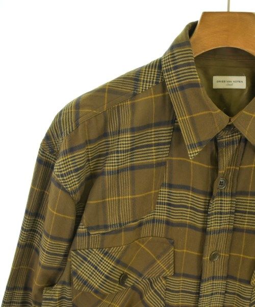 DRIES VAN NOTEN カジュアルシャツ S カーキ 【古着】【】【送料無料