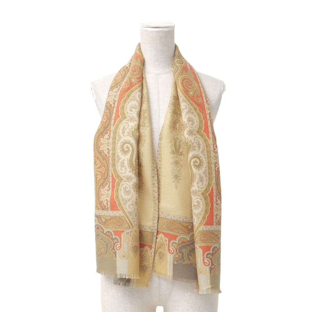 □美品□ETRO エトロ ストール ペイズリー フリンジ マフラー ブランド