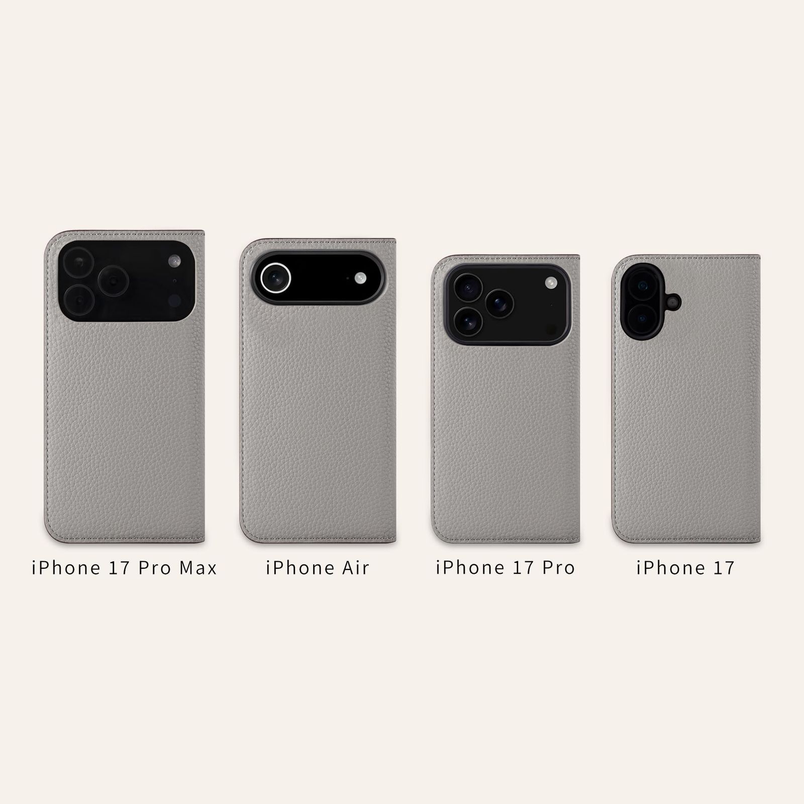 COGURE 互換 iPhone 17 ケース 手帳型 本革 PDE オレンジ