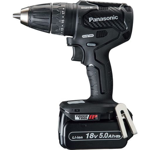 パナソニック(Panasonic)充電振動機能付ドリルドライバー18V5.0Ah電池パックx2個/充電器/大収納ケース付デュアル(14.4V/18V)スマートBLタップモードEZ79A3LJ2G-Bブラック