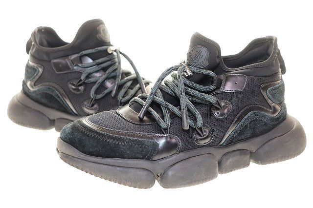 モンクレール MONCLER LACED BUBBLE サイズ41 BLACK 厚底 スニーカー 【ブランド古着ベクトル】【中古】☆AA★●▲■260618