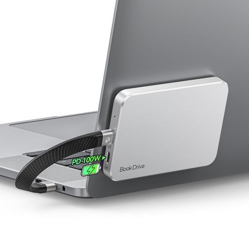 ORICOBookDrive512GB外付けSSDmagsafe対応PD100W充電ノートPC・iPhone16/15・USB-Cスマートフォン・タブレット用マグネット式ポータブルSSDUSB3.2Gen2対応
