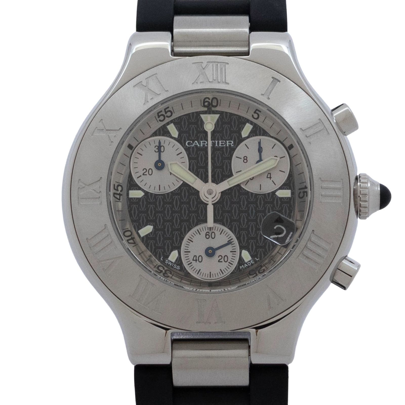 カルティエ Cartier クロノスカフ W10125U2 Cartier Must de Cartier 21 クォーツ 腕時計 メンズ・ユニセックス 黒