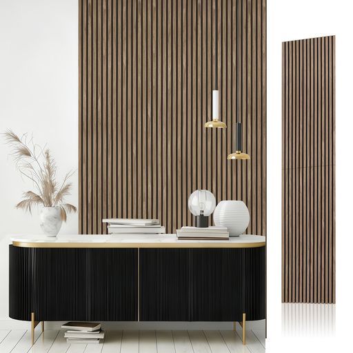 AKK-STAVE吸音パネル吸音ボードウッドパネル【240x60cm/施工面積1.44m2】ウォールパネル吸音シート防音パネル防音ボード防音シート楽器演奏騒音対策木製木目MDFウッドインテリア音楽騒音消音…