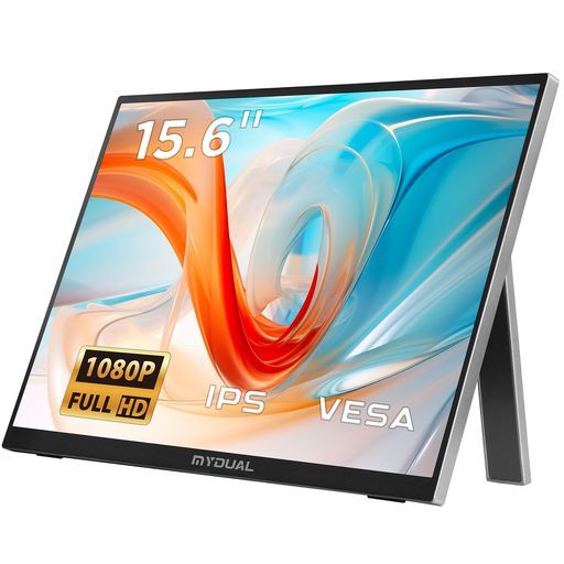 MyDualモバイルディスプレイ15.6インチ1920*1080モバイルモニター軽量vesaポータブルモニター自立式非光沢IPS液晶パネル薄型USBType-CminiHDMI