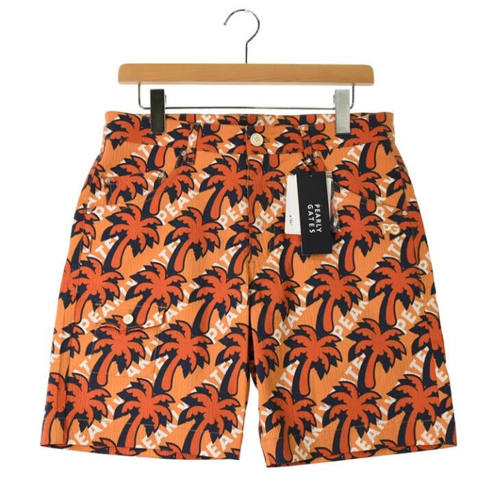 パーリーゲイツ | 4(M相当) | メンズ ショートパンツ 接触冷感 オレンジ系 春夏【中古】ゴルフウェア