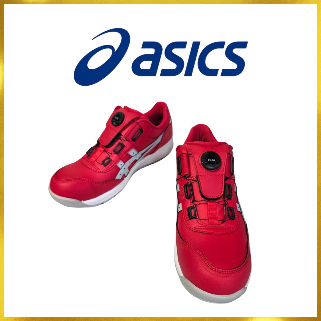 アシックス（asics） 安全靴 ウィンジョブ CP306 BOA【カラー】クラシックレッド × ピエドモントグレー【サイズ】 3E相当（ワイドウイズ）【26.5】cm